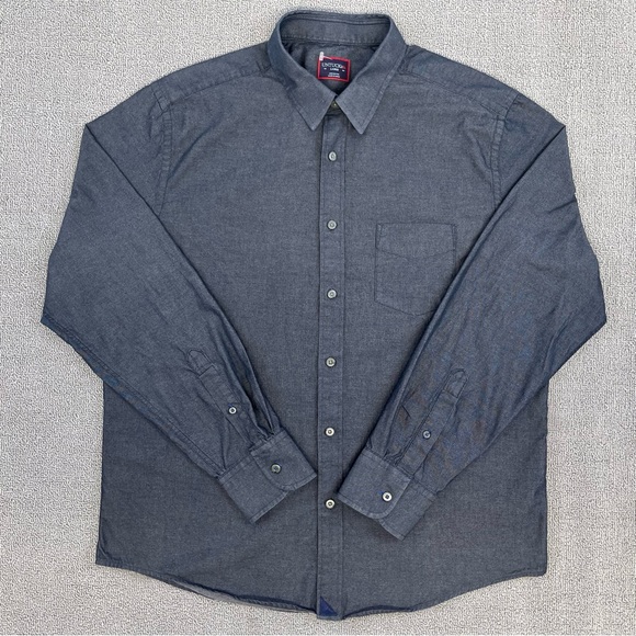 UNTUCKit Shirt Adult Large Gray Button Up Casablanca Business Casual Men - Picture 1 of 12